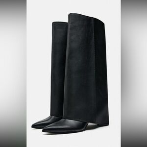 ZARA HEELED BOOTS (NEW)